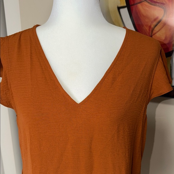 Chic Terracotta Midi Dress - Picture 7 of 8